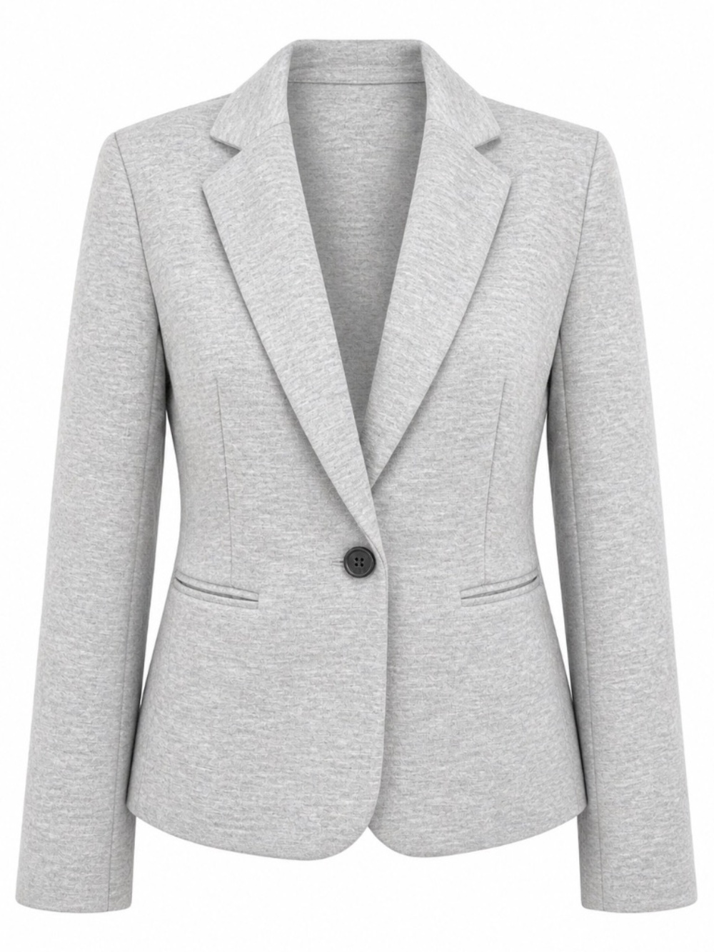 Nine West Gray Knit Blazer Women’s Size 6 One Button Jacket